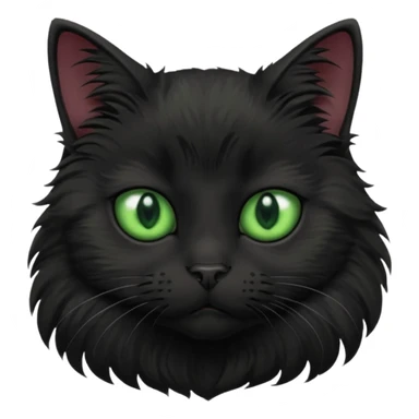 Worried black cat sticker