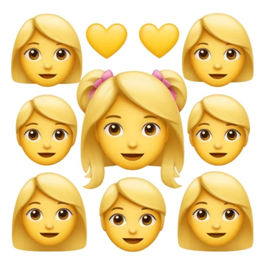 emojis basicos, de los gestos amarillos,  pero su version girlie  sticker