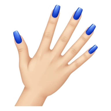 one finger blue nail art sticker