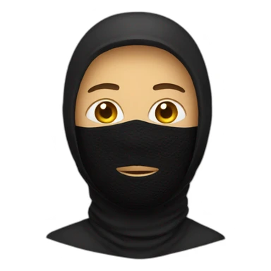 person with balaclava dark skinned sticker