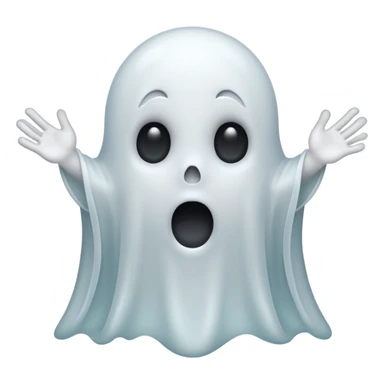 surprised ghost sticker