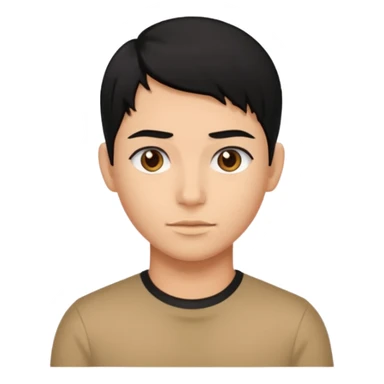 Black Middle Part Undercut sticker