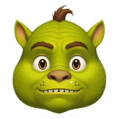 Gros chat qui ressemble à Shrek sticker