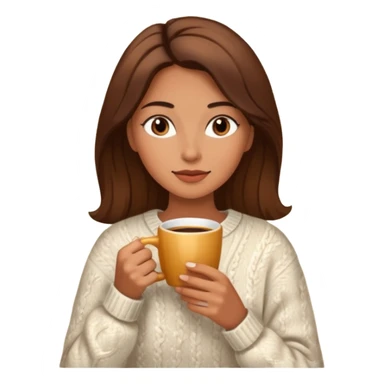 woman drinking coffee sticker