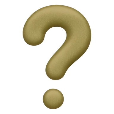 khaki question mark sticker