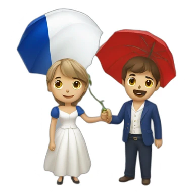 France y Italia  sticker