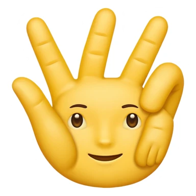 yellow emoji ios style hand making an 'L' of loser shape sticker