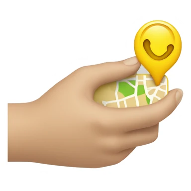 hand holding a iphone yellow map sticker