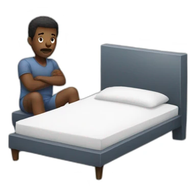 sick-black-guy-bed sticker