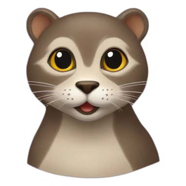 Chat sur loutre sticker