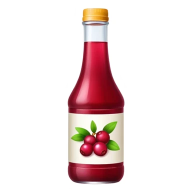 Bottle cranberry juice sticker