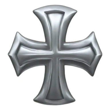 silver Iron cross sticker