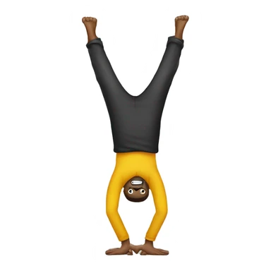 Upside down man standing sticker