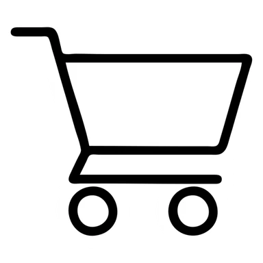 grocery cart icon, outlined, bold, easy to recognize sticker