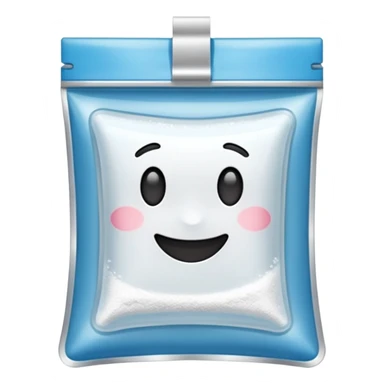 happy zip lock with white powder sticker