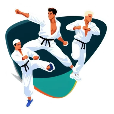 men kick sticker