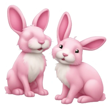 Ein pinker hase sticker