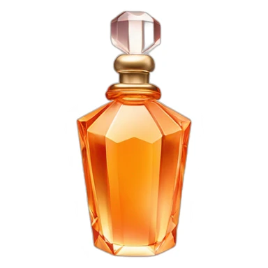 Iconic Octogonal Crystal Fragrance Bottle Orange Tint sticker