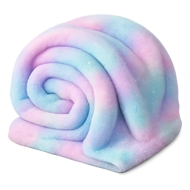 sparkly pastel cozy blanket sticker