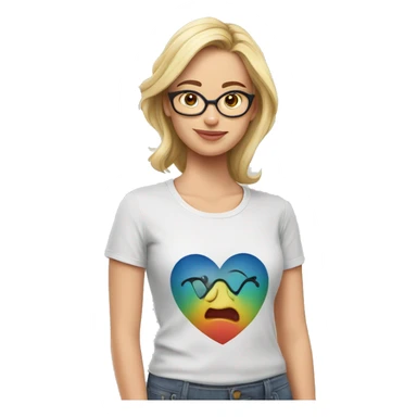 T-shirt with the inscription “I ❤️anna ” sticker