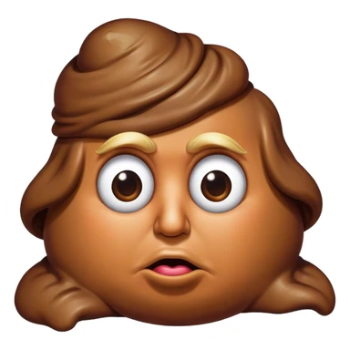Donald Trump as a 💩 sticker