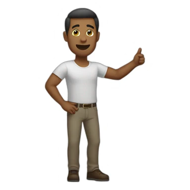 Man raises right arm sticker