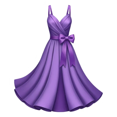purple ribbon dress sticker