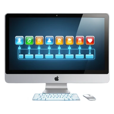 computer screen with a timeline bar sticker