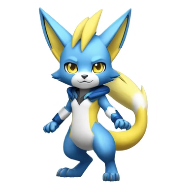 Anthro Cool Chibi Zeraora-Renamon-Pokémon-Fakémon Full Body Detailed High Quality sticker