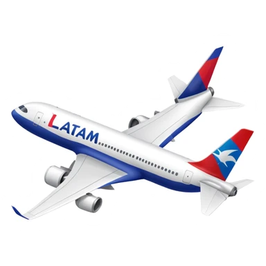 creame un avión de latam sticker