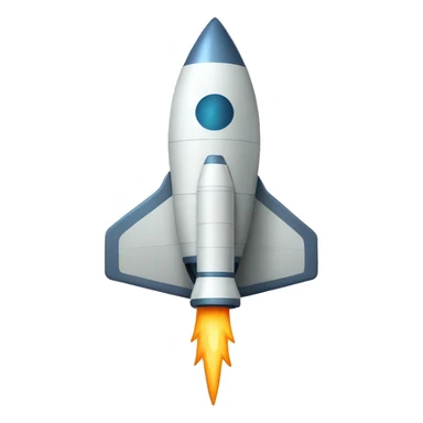 flat rocketship icon  sticker