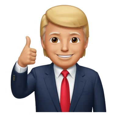 Treump avec des doit donneur sticker