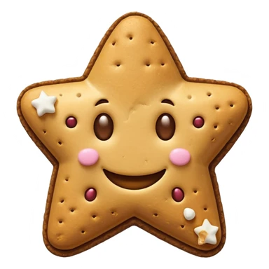 star with a smiling face, s’more inspired sticker