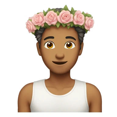 empty flower crown sticker