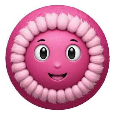 Pink tenis ball sticker