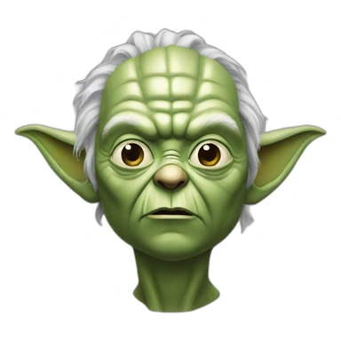 head of yoda sticker