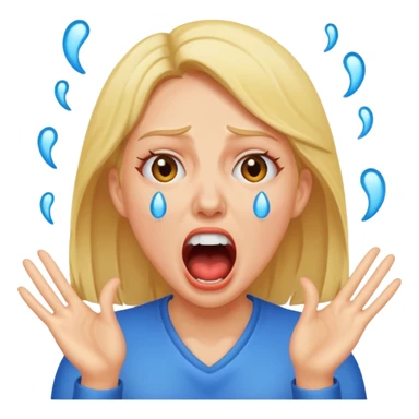 woman screaming sticker