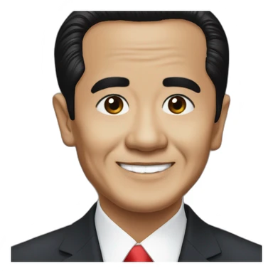President Jokowi otaku close up sticker