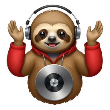 metal music red sloth sticker