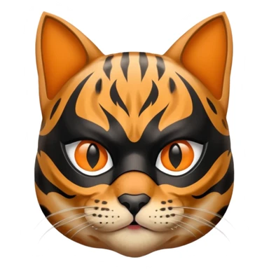 Bengal cat with batman mask sticker