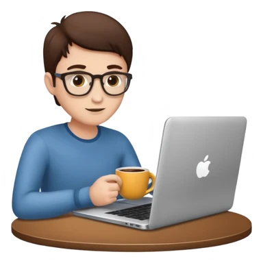 laptop and coffee are on the table. coffee is not on the laptop. sticker