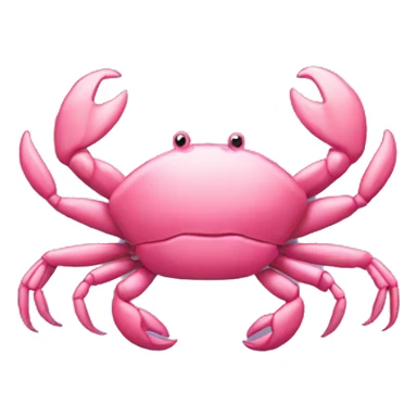 Pink crab on a plane sticker