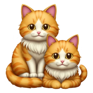 a cat on top of another cat sticker