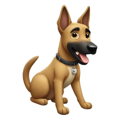 malinois sing and dancing with mic sticker