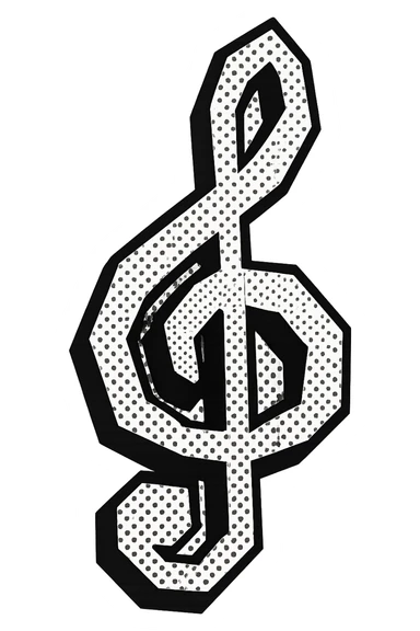 treble clef sticker