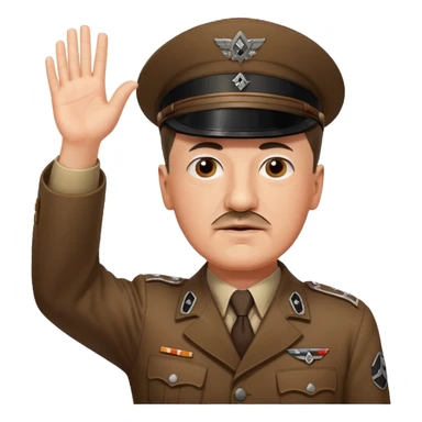 Hitler raising one hand straight up like a salute sticker