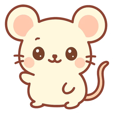 mouse emoji kawaii style sticker