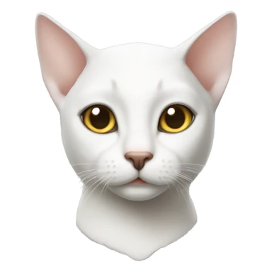 A bald white elf cat sticker