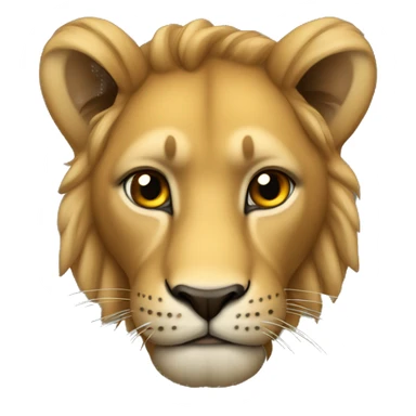 Leão com olhos de coração  sticker