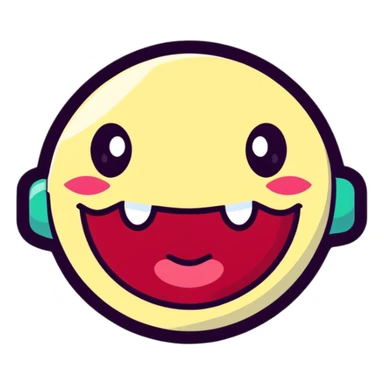 mind-blown face with a shiny ruby above, cartoon look sticker